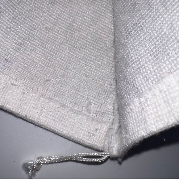 Charles Jourdan Paris White with Black Print Synthetic Drawstring Dust Bag - Picture 5 of 5